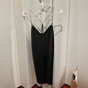 Victoria secret slip on dress with gold pearl detailing